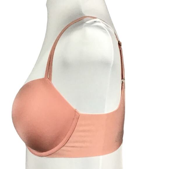 Victoria's Secret Very Sexy Push Up Plunge Pale Iced Coral Pink Bra size 32DD - Picture 4 of 12
